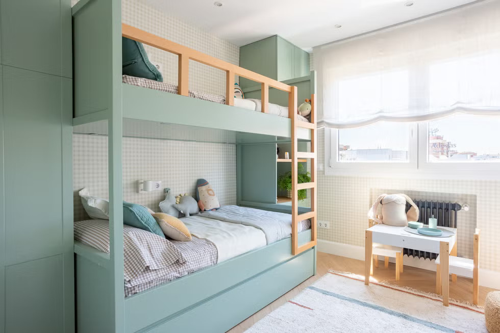 chambre enfant avec lit superposé vert chambre enfant avec lit superposé vert
