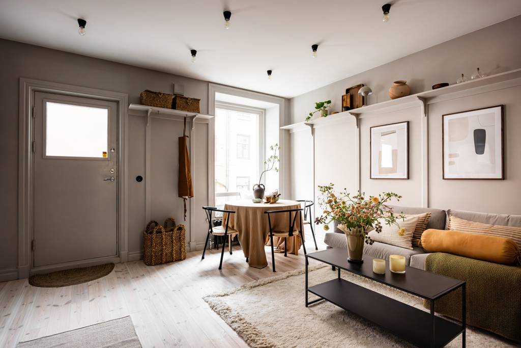 salon et salle à manger décoration scandinave deux-pièces 40m2 salon et salle à manger décoration scandinave deux-pièces 40m2