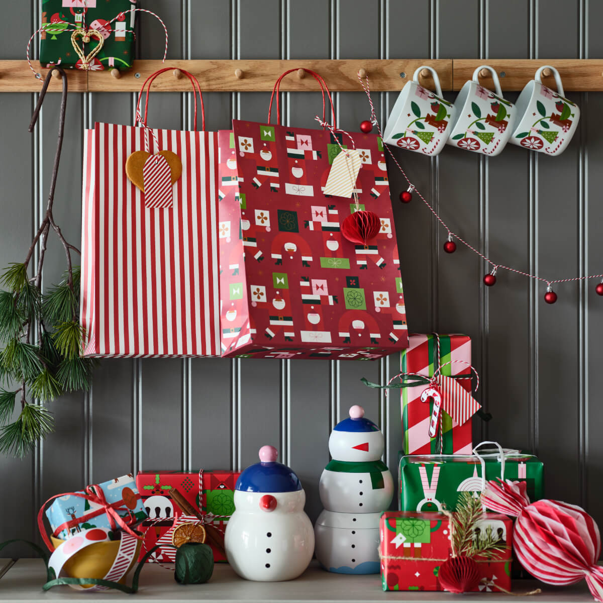 boites bonhomme de neige décoration IKEA pour Noël 2025