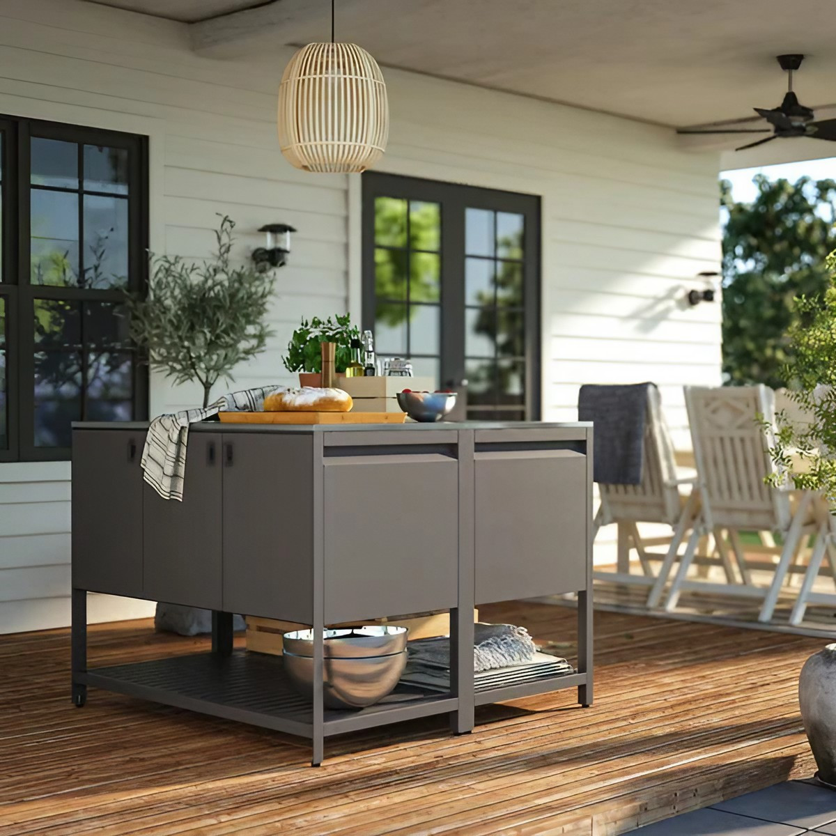 terrasse avec cuisine extérieure IKEA BÅTSKÄR