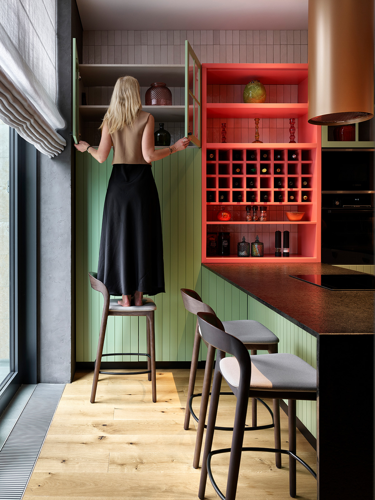 cuisine verte et rouge appartement design cuisine verte et rouge appartement design