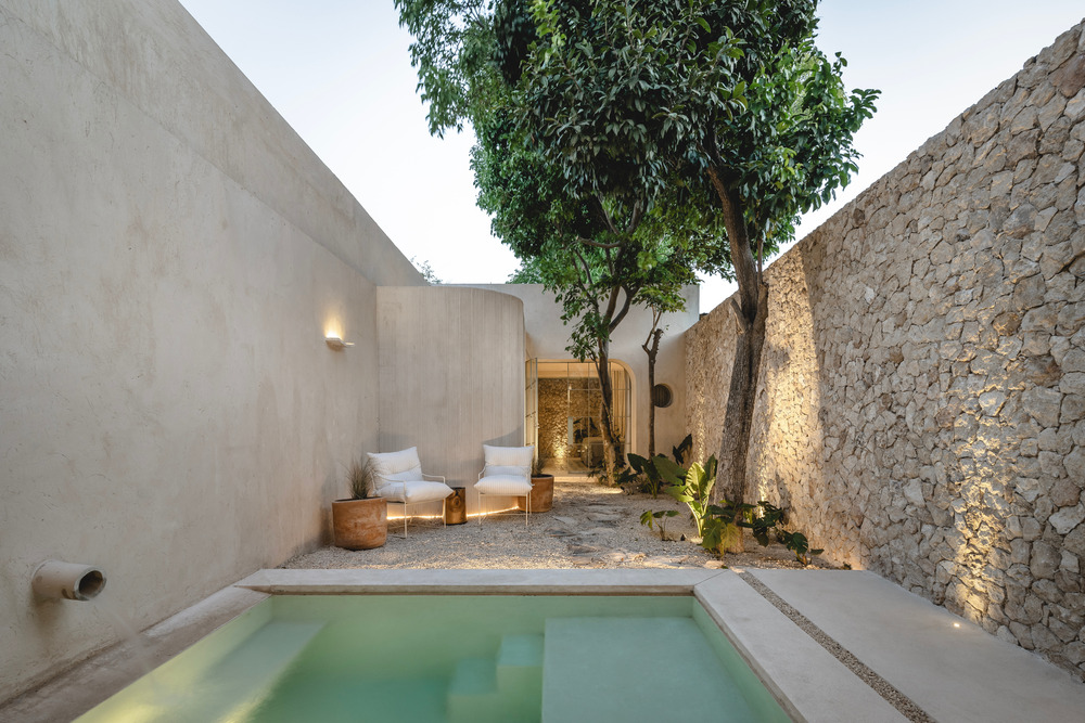 jardin maison de ville avec piscine Vistalcielo Merida Mexique