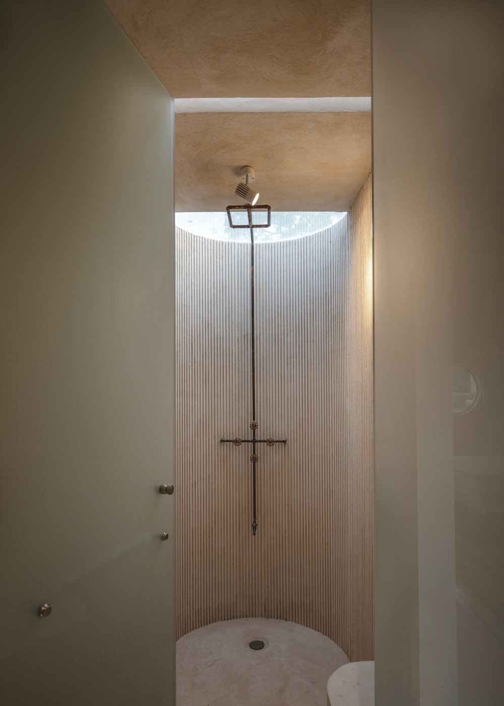 salle de bain maison ancienne Vistalcielo Merida Mexique