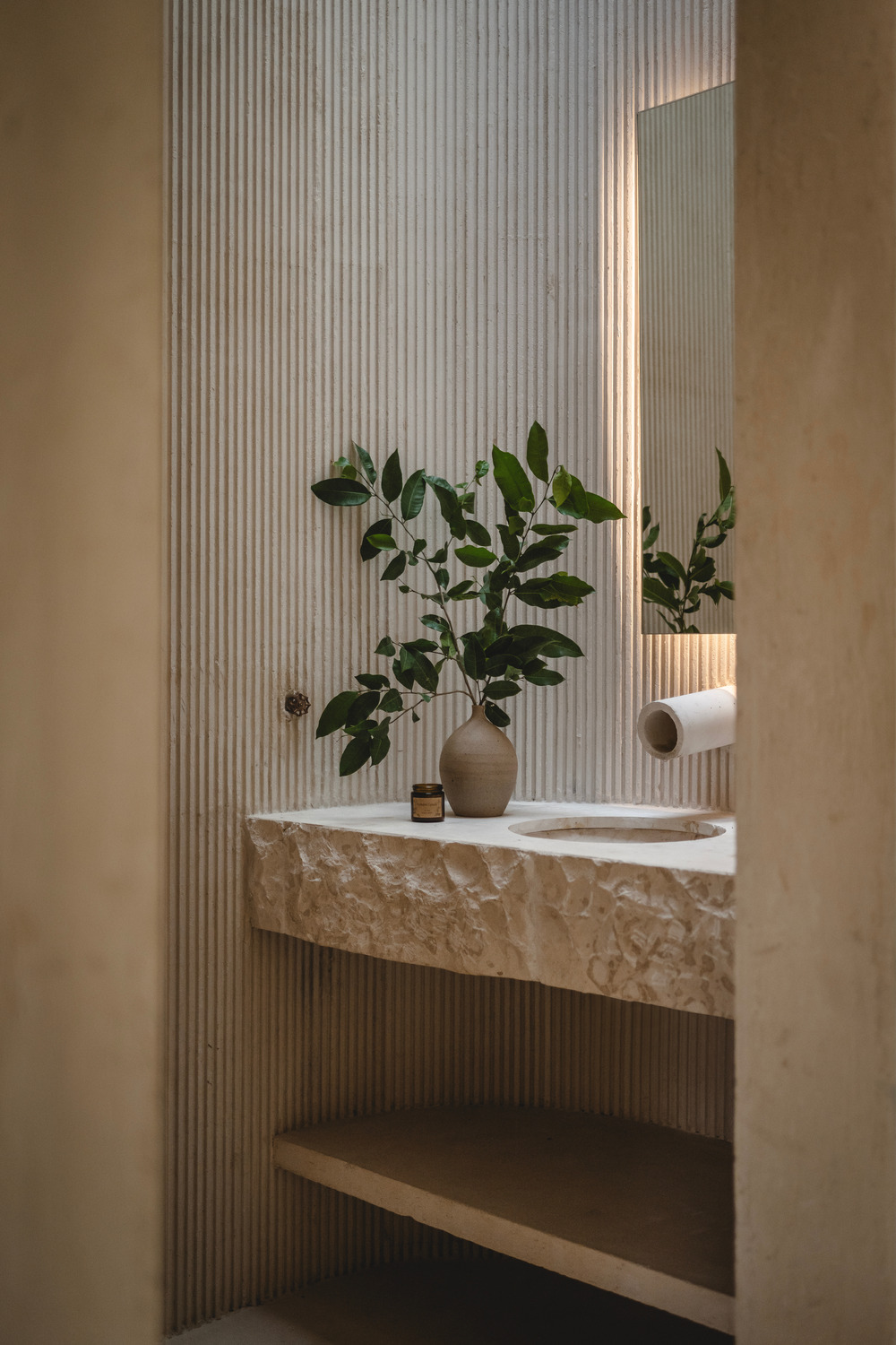 salle de bain maison ancienne Vistalcielo Merida Mexique