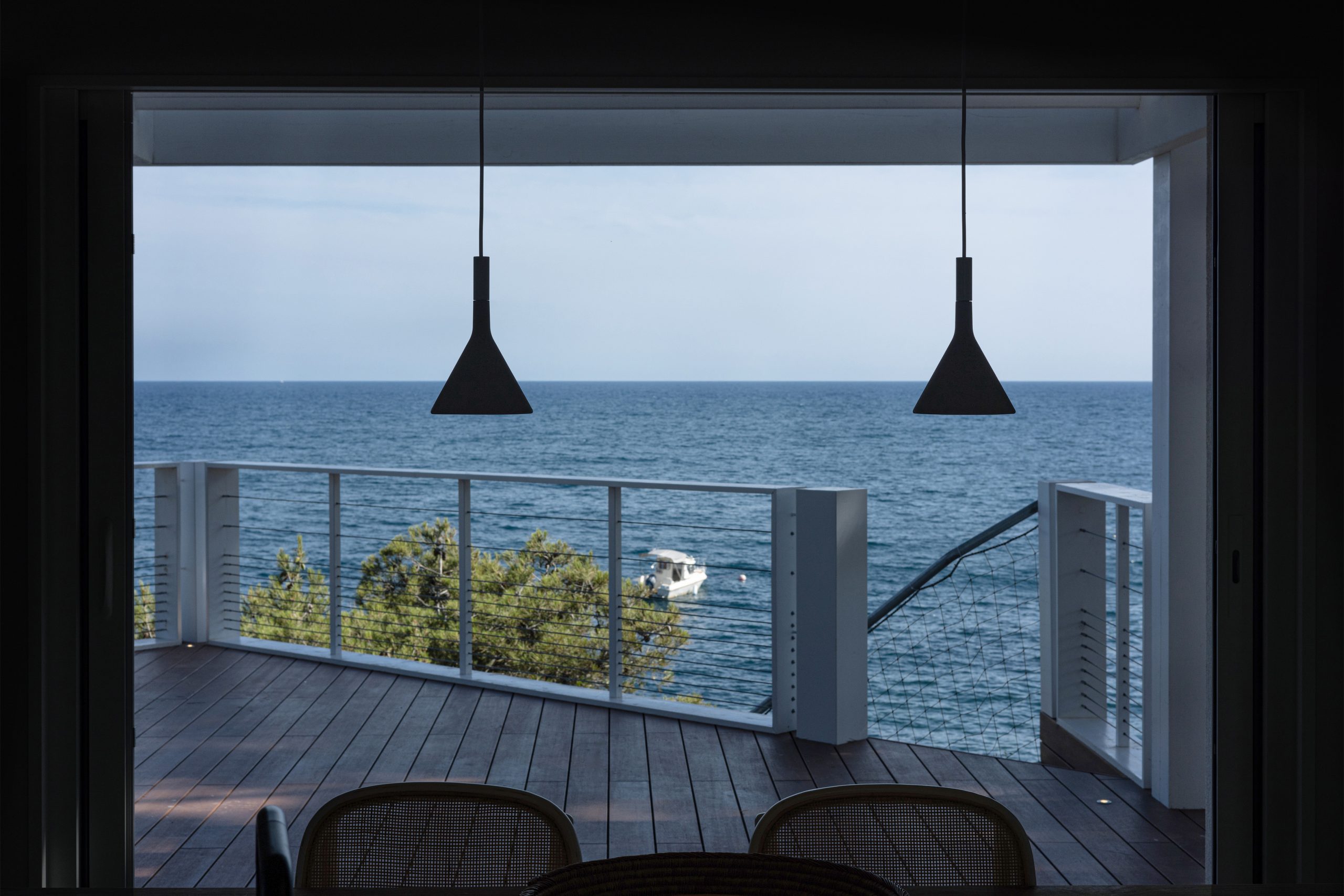 terrasse avec pergola blanche vue mer terrasse avec pergola blanche vue mer