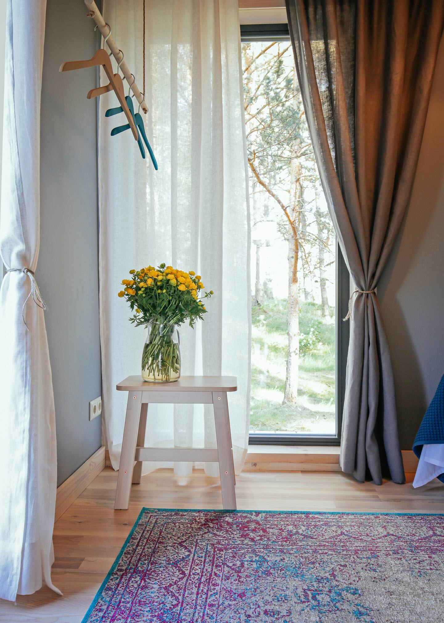 chambre vue forêt