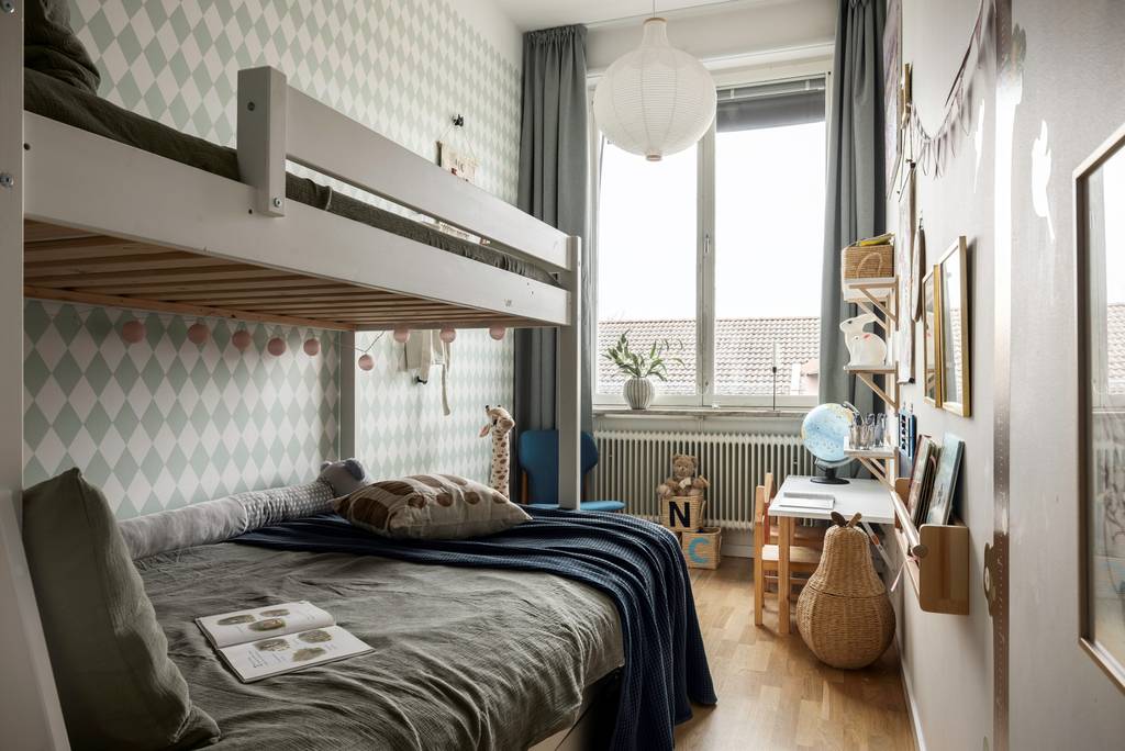 chambre lits superposés décoration scandinave