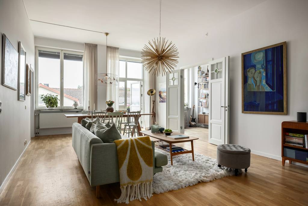 salon appartement 100m2 décoration scandinave
