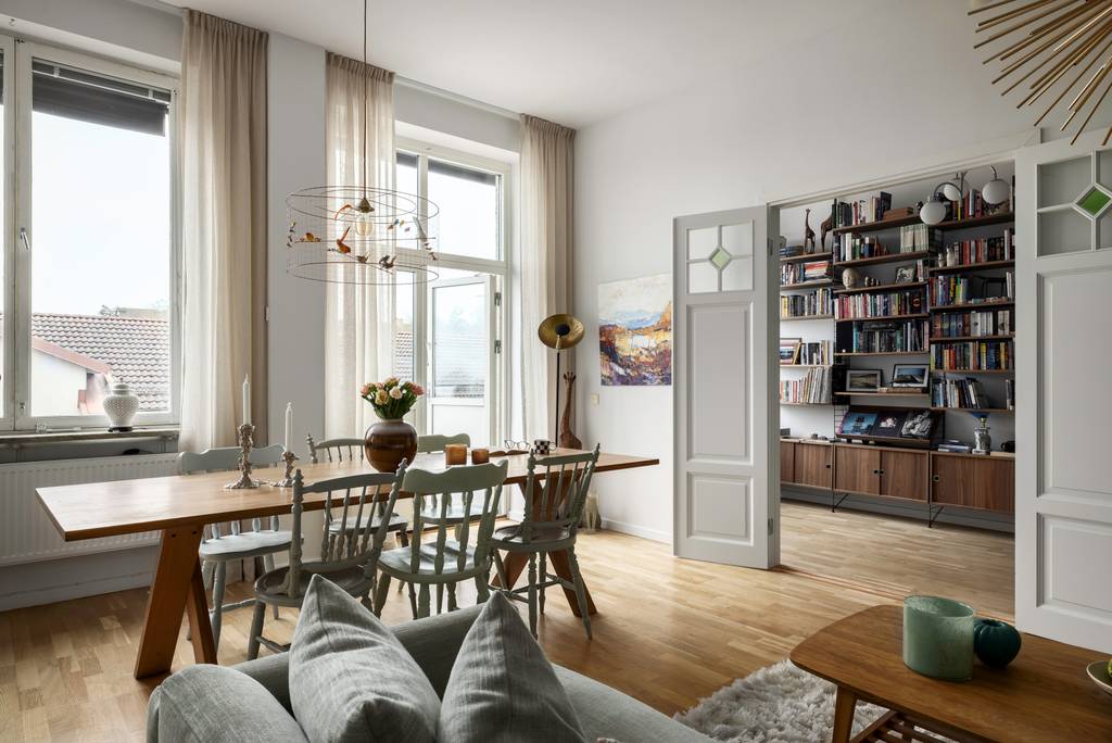 salle à manger et salon appartement 100m2 décoration scandinave