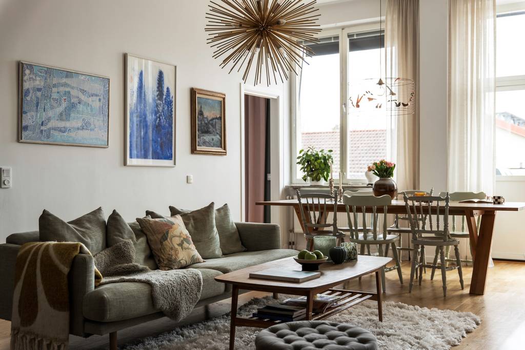 salon appartement 100m2 décoration scandinave