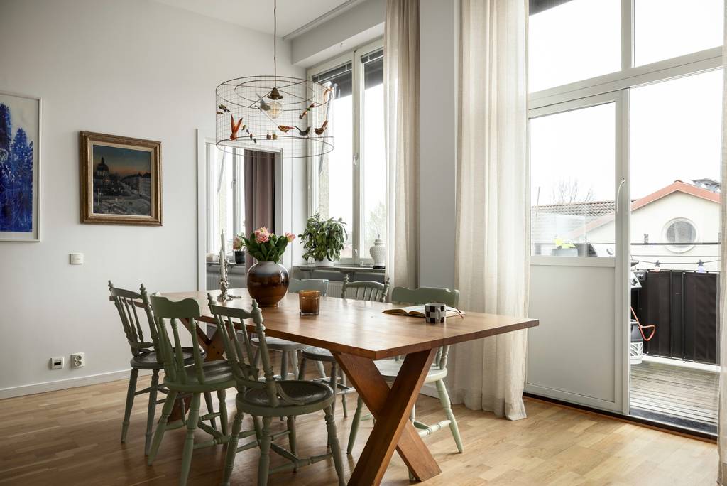 salle à manger appartement 100m2 décoration scandinave