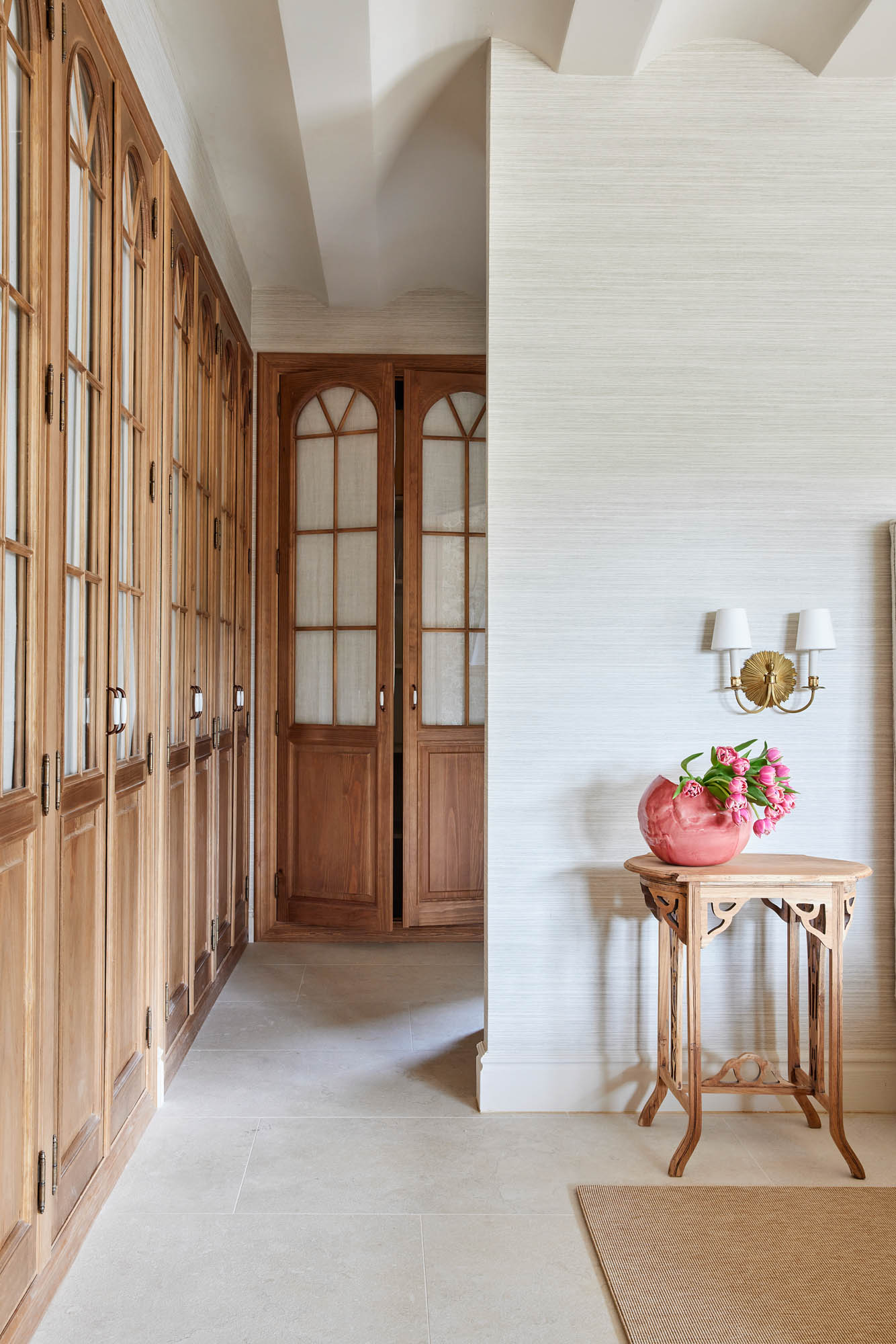 dressing en bois portes vitrées 