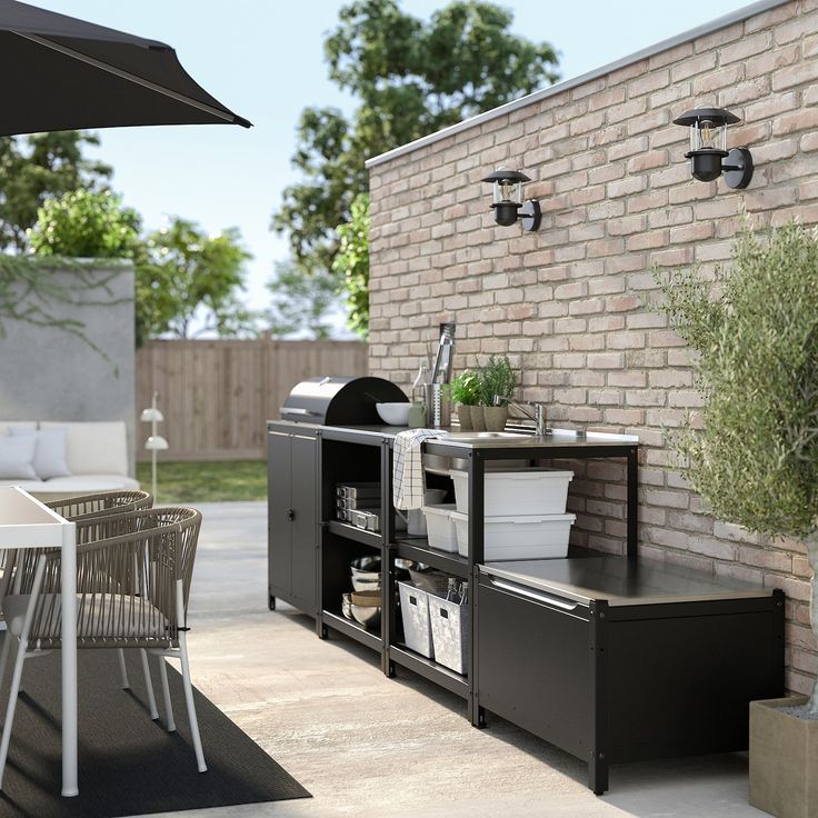 terrasse avec cuisine extérieure IKEA Grillskär