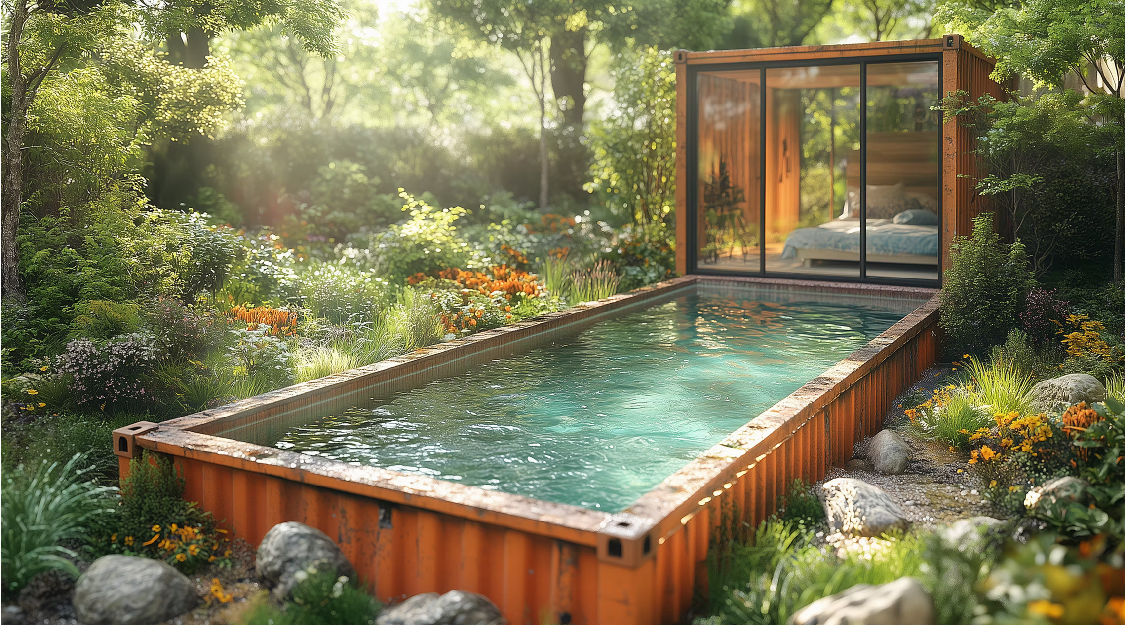 mini piscine container Dune Loft