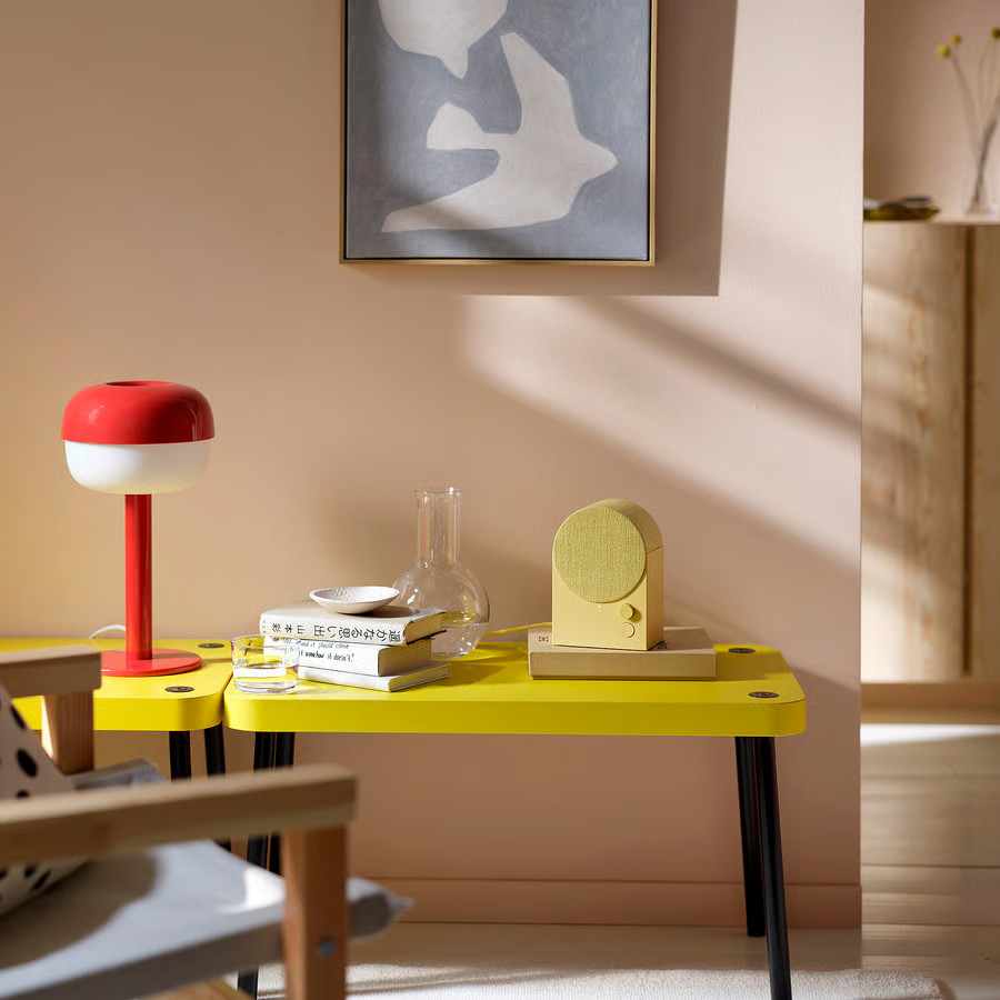 IKEA lampe enceinte connectée Bluetooth NATTBAD