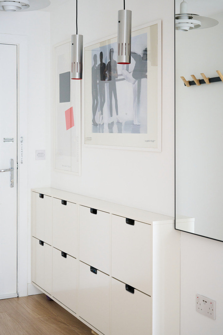 entrée avec meuble à chaussure IKEA