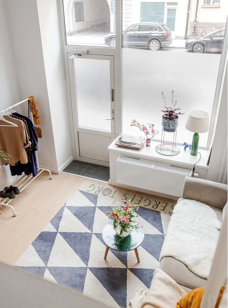 salon studio 20m2 avec mezzanine pour lit