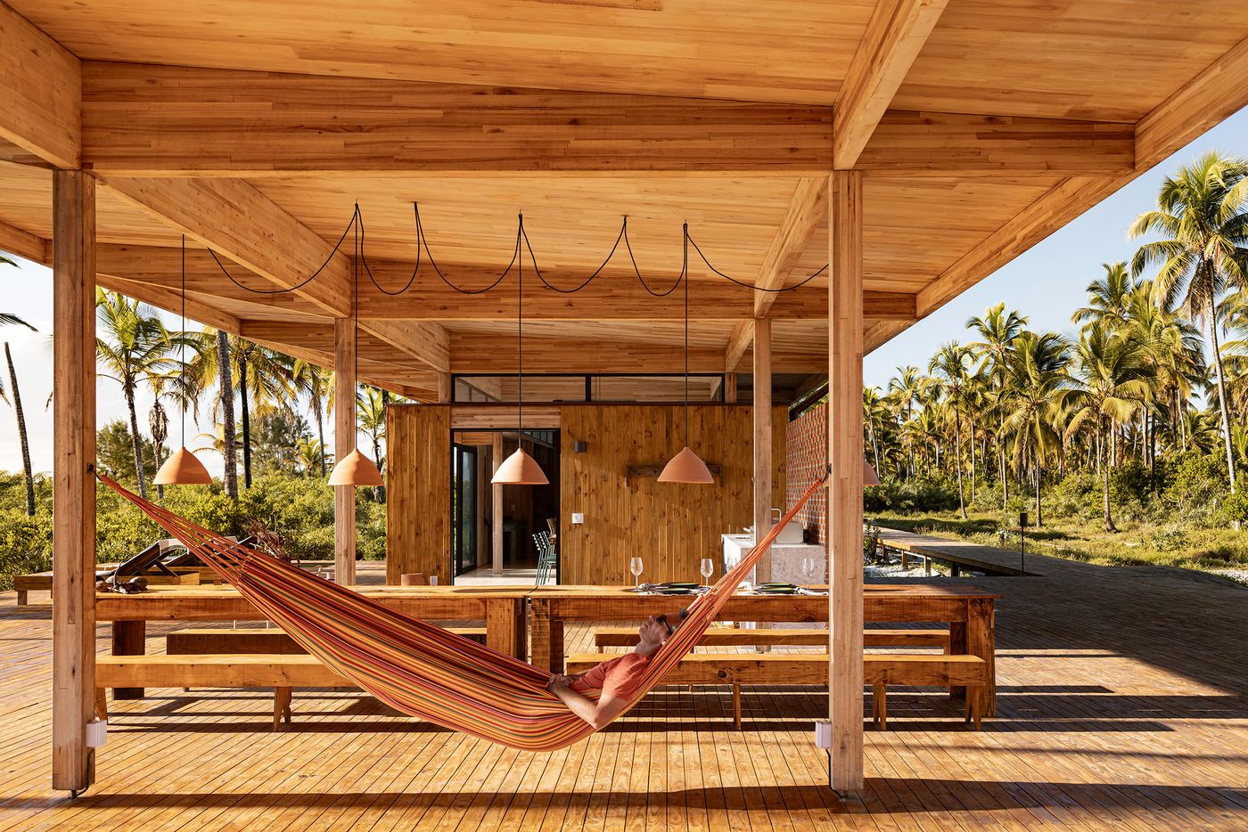 terrasse avec hamac maison contemporaine Modular Bahia terrasse avec hamac maison contemporaine Modular Bahia