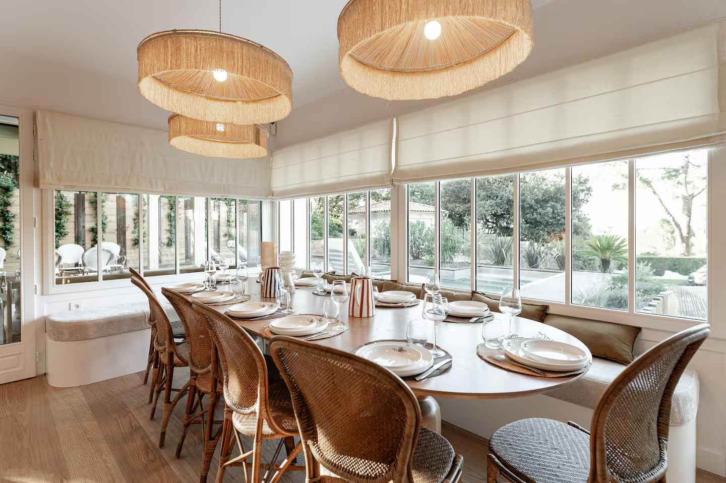 salle à manger maison en bois bassin d salle à manger maison en bois bassin d'Arcachon décoration contemporaine