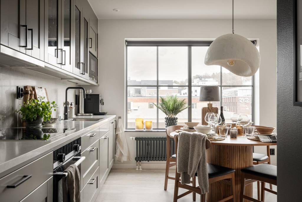 cuisine et salle à manger décoration design tons neutres deux-pièces 61m2 cuisine et salle à manger décoration design tons neutres deux-pièces 61m2