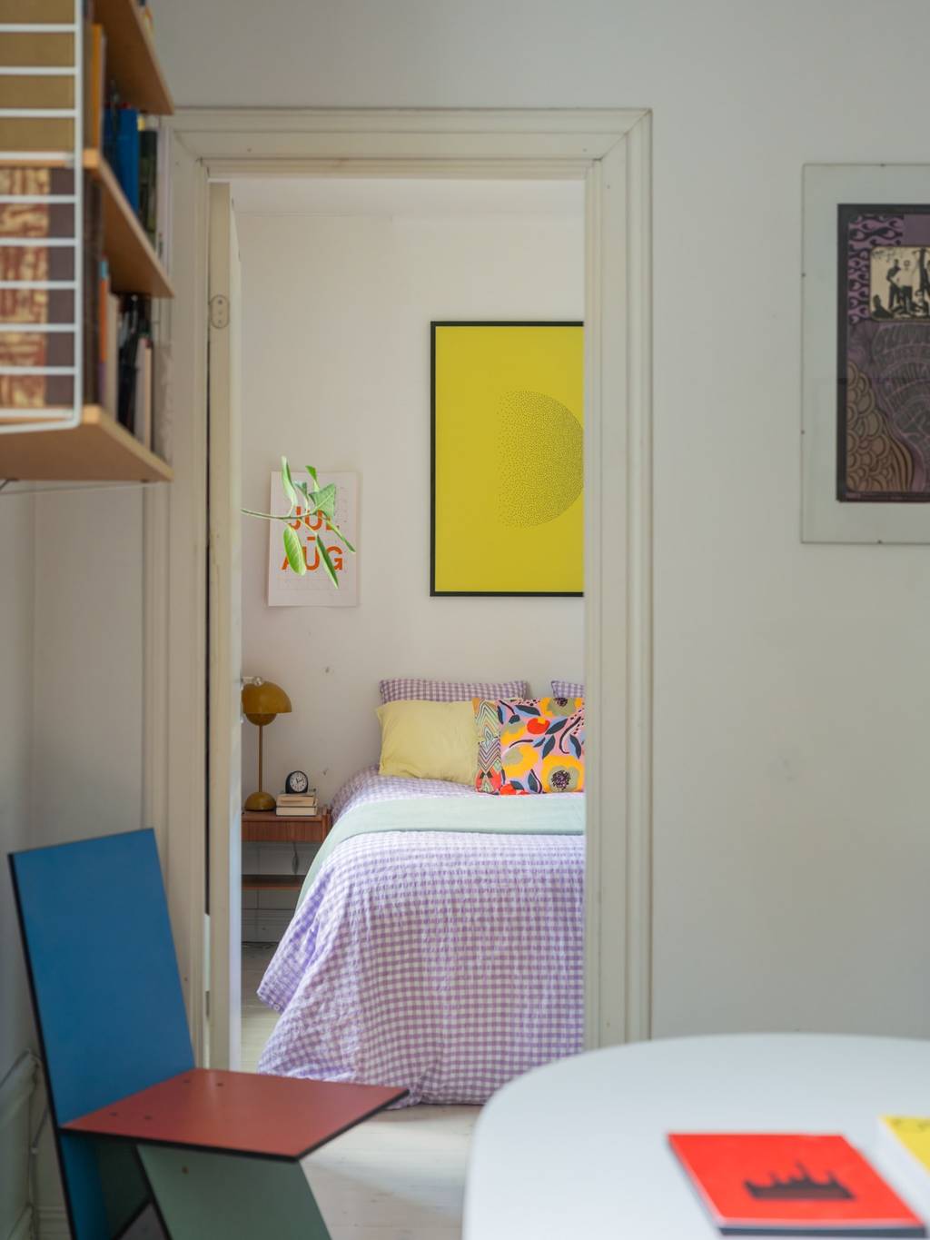 chambre décoration vintage et colorée