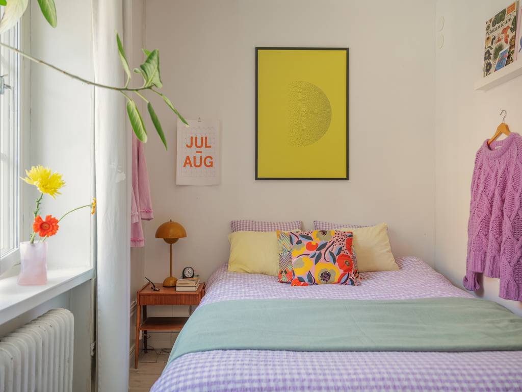 chambre décoration vintage et colorée