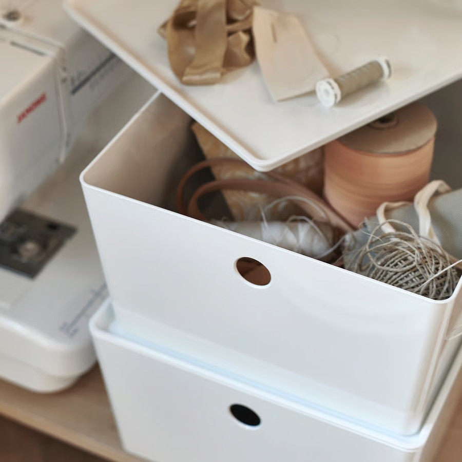 boite de rangement plastique blanc à couvercle boite de rangement plastique blanc à couvercle