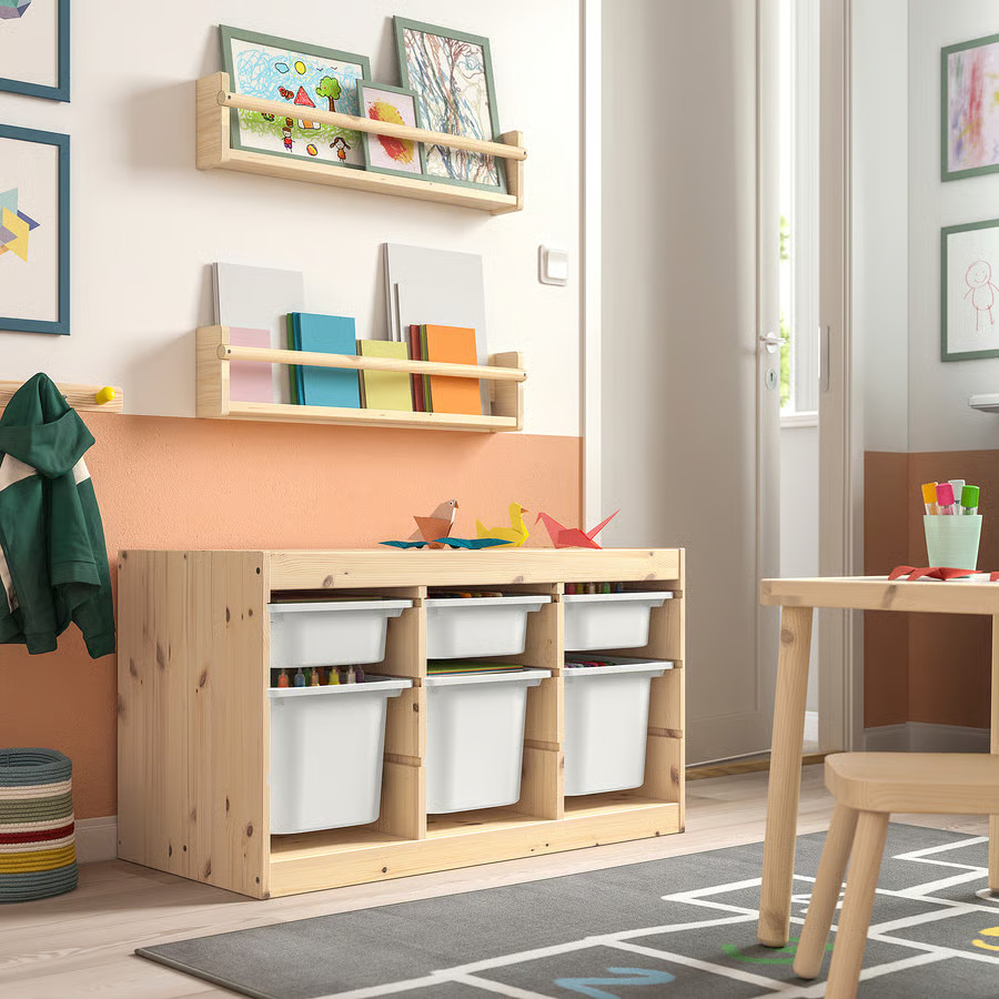 salle de jeux enfants décoration scandinave aménagée par IKEA salle de jeux enfants décoration scandinave aménagée par IKEA