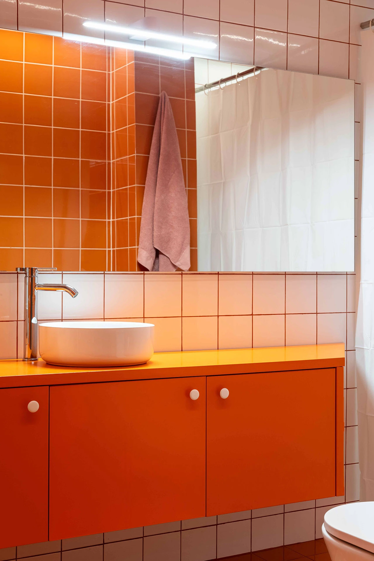 salle de bain orange salle de bain orange