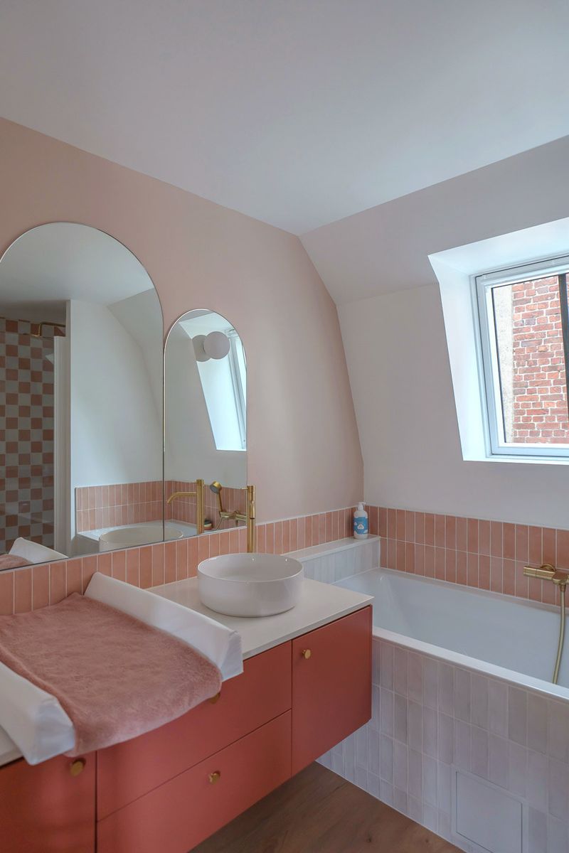 salle de bain décoration contemporaine rose salle de bain décoration contemporaine rose