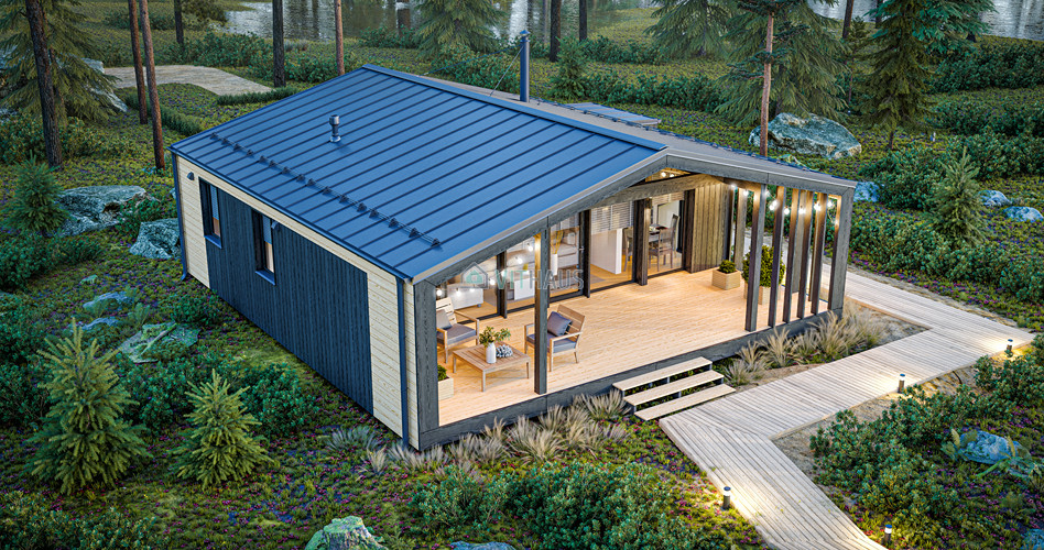 petite maison préfabriquée de 50m2 KOSHAUS VITHAUS petite maison préfabriquée de 50m2 KOSHAUS VITHAUS