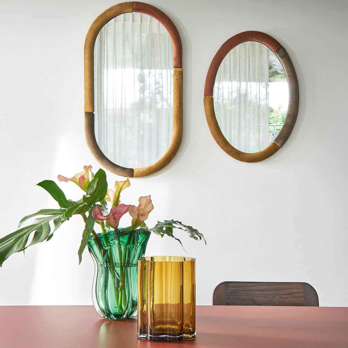 salle à manger miroir velours