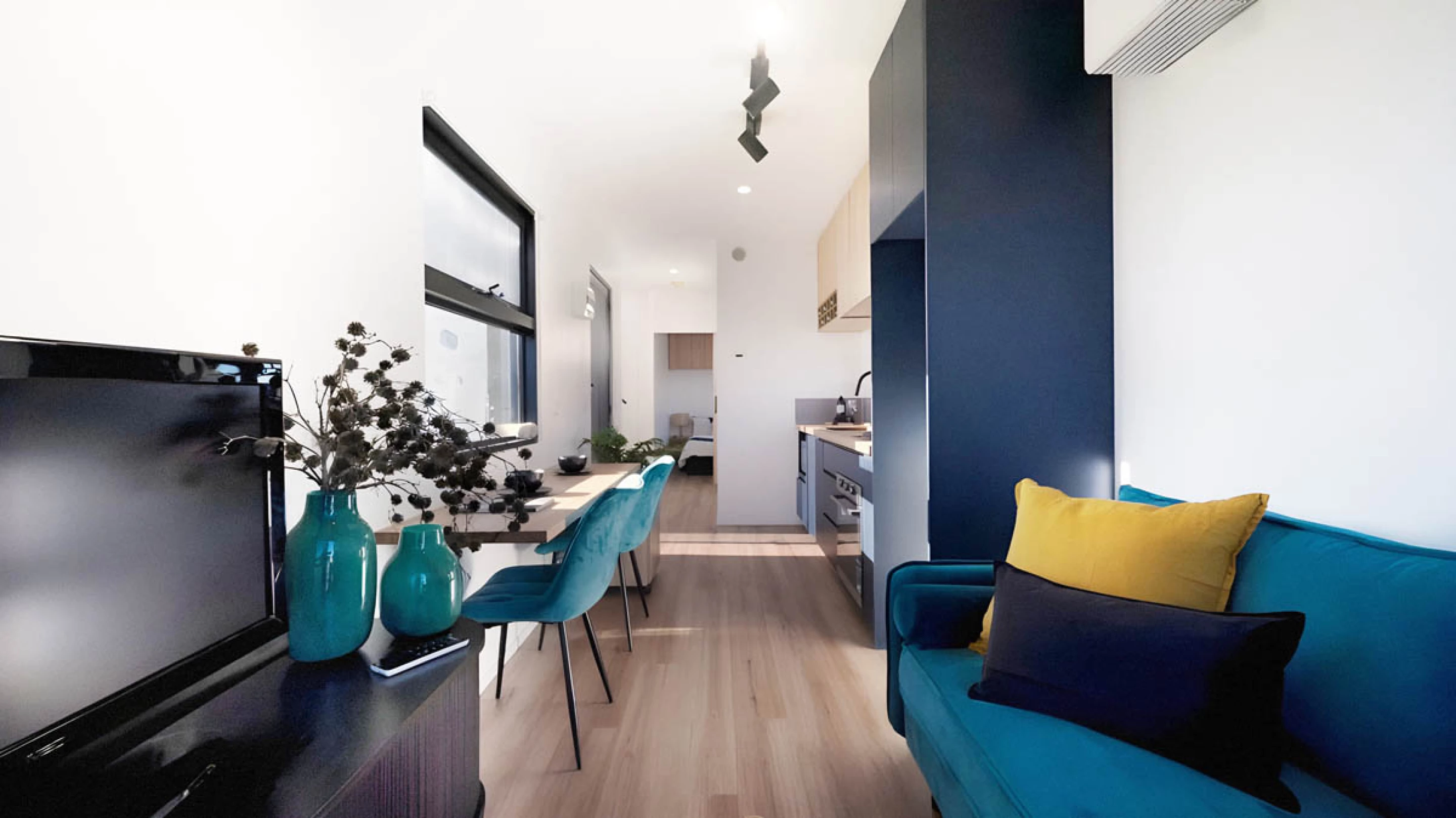 cuisine et salon tiny house