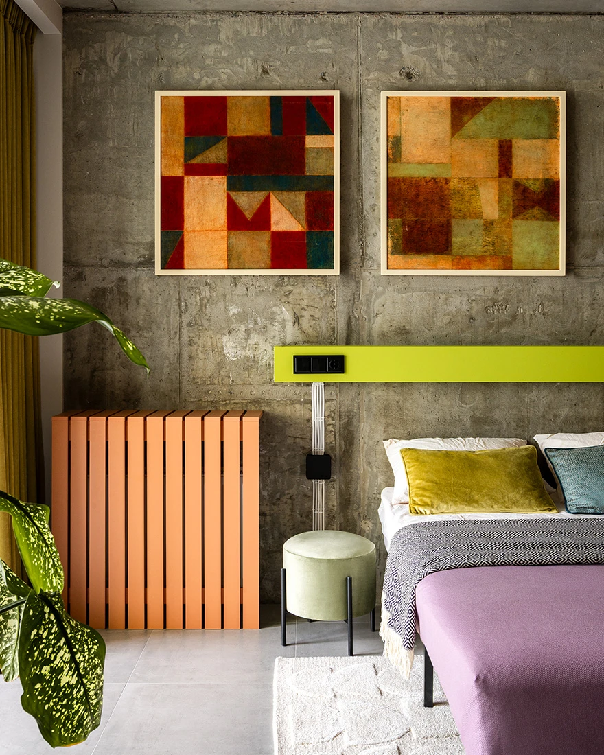 chambre studio 39m2 décoration design et colorée chambre studio 39m2 décoration design et colorée