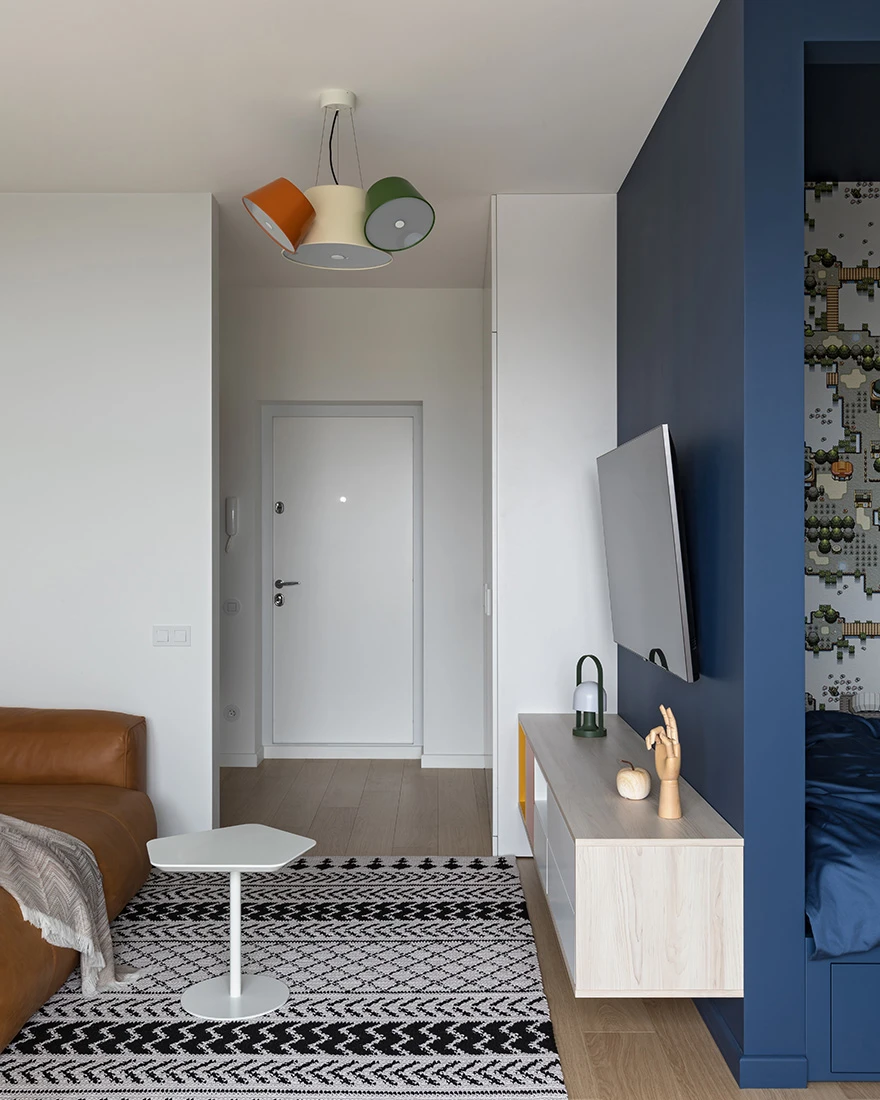 salon et espace chambre studio design 46m2 salon et espace chambre studio design 46m2