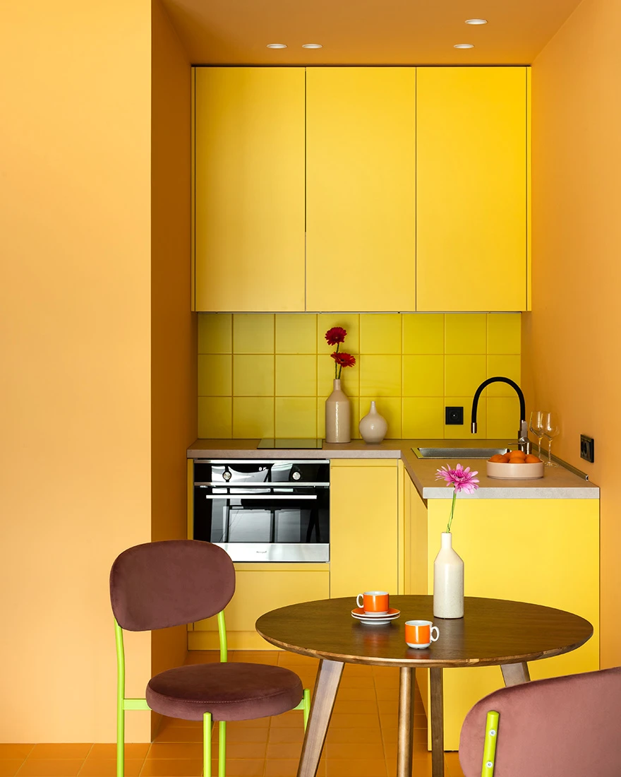 cuisine studio 39m2 décoration design et colorée cuisine studio 39m2 décoration design et colorée