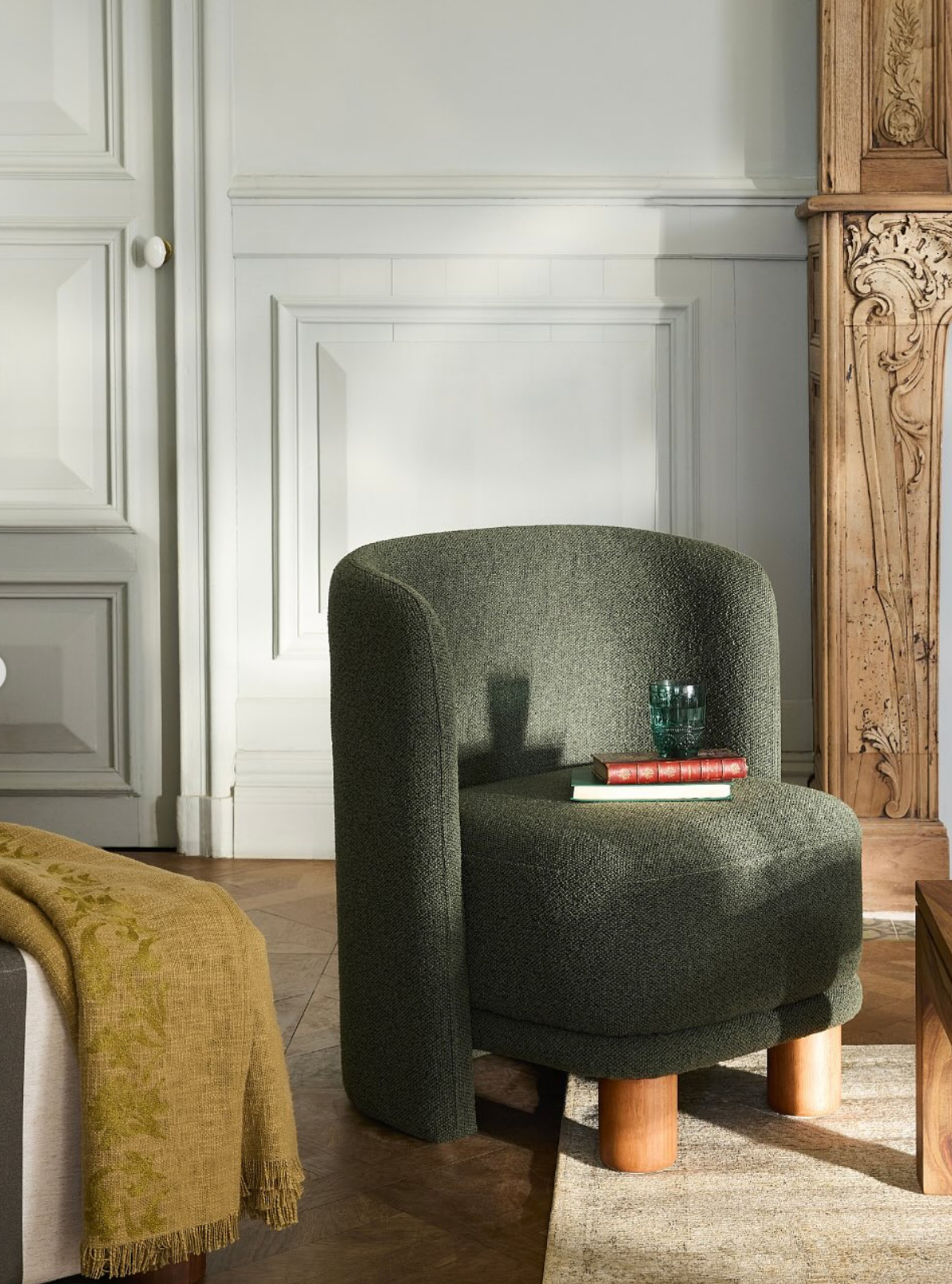 fauteuil bouclette vert kaki fauteuil bouclette vert kaki
