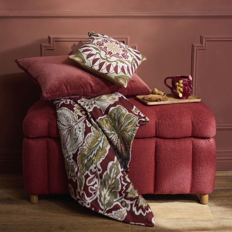 banc coffre rouge collection Maisons du Monde La clé des champs automne 2025 banc coffre rouge collection Maisons du Monde La clé des champs automne 2025