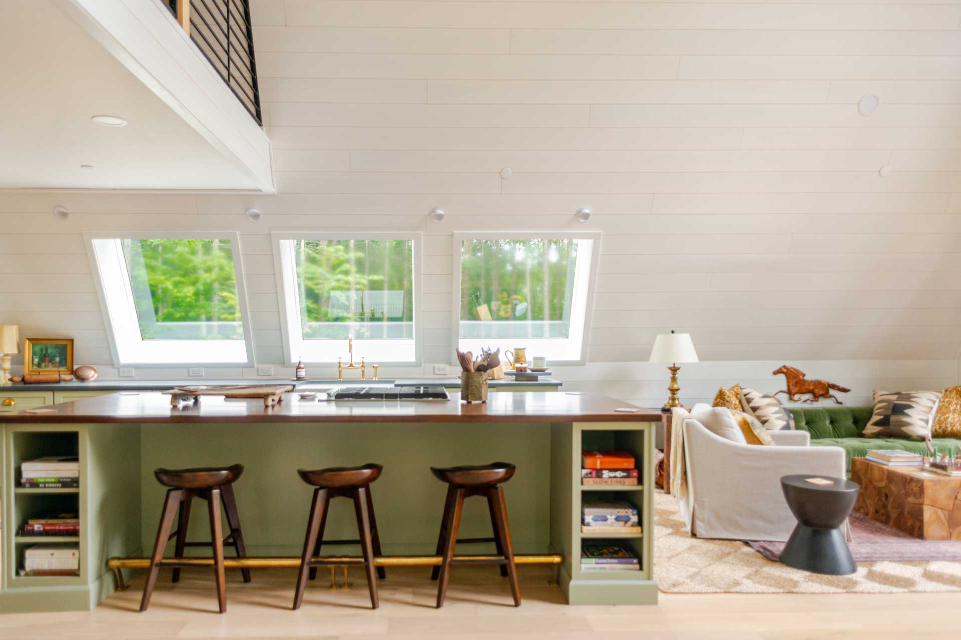 cuisine verte maison A-Frame Moonlight Mountain House