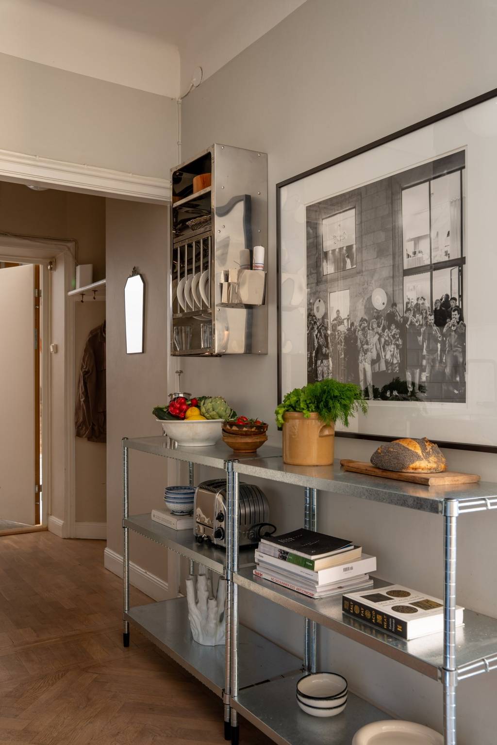 entrée avec console métal IKEA OMAR