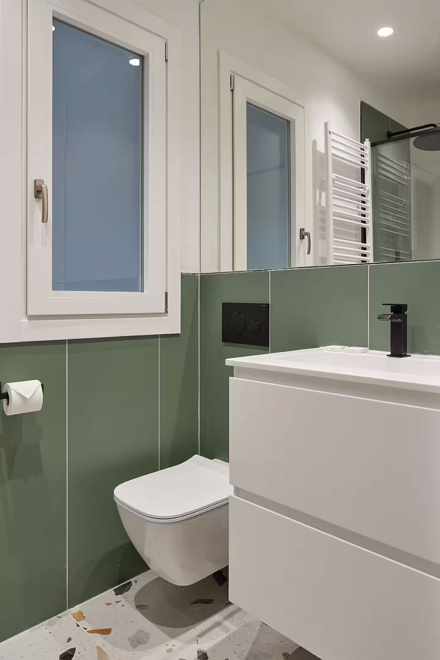 salle de bain carrelage vert et terrazzo salle de bain carrelage vert et terrazzo