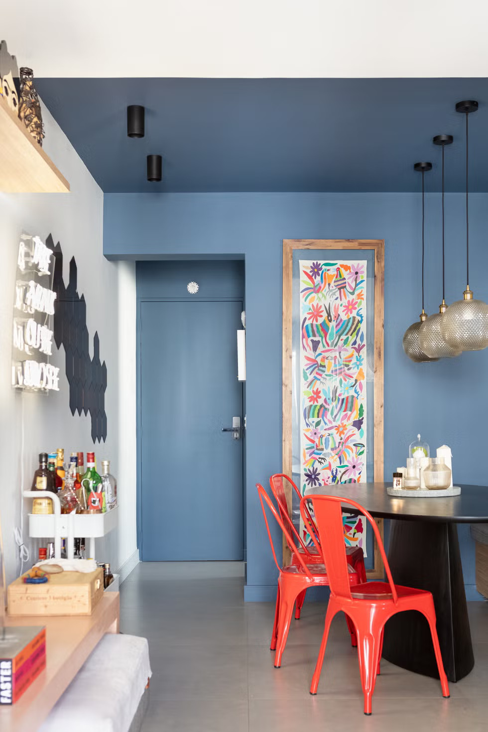 salle à manger décoration vintage appartement 70m2