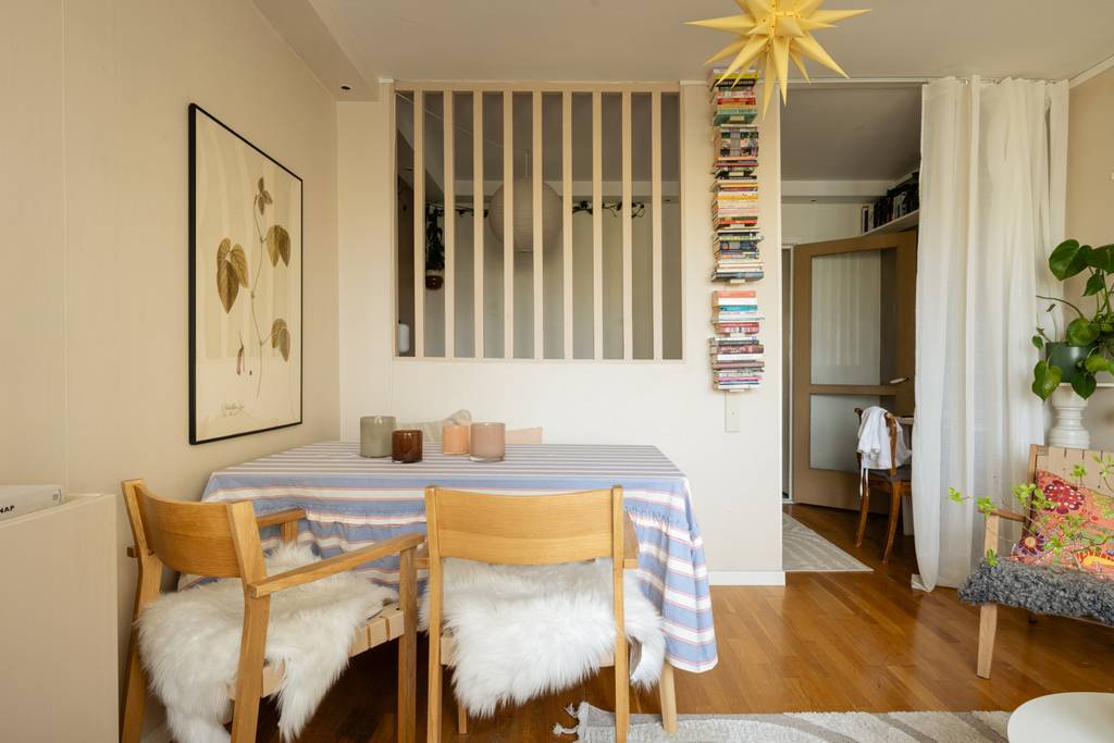 salon studio 37m2 décoration scandinave avec chambre en alcôve salon studio 37m2 décoration scandinave avec chambre en alcôve