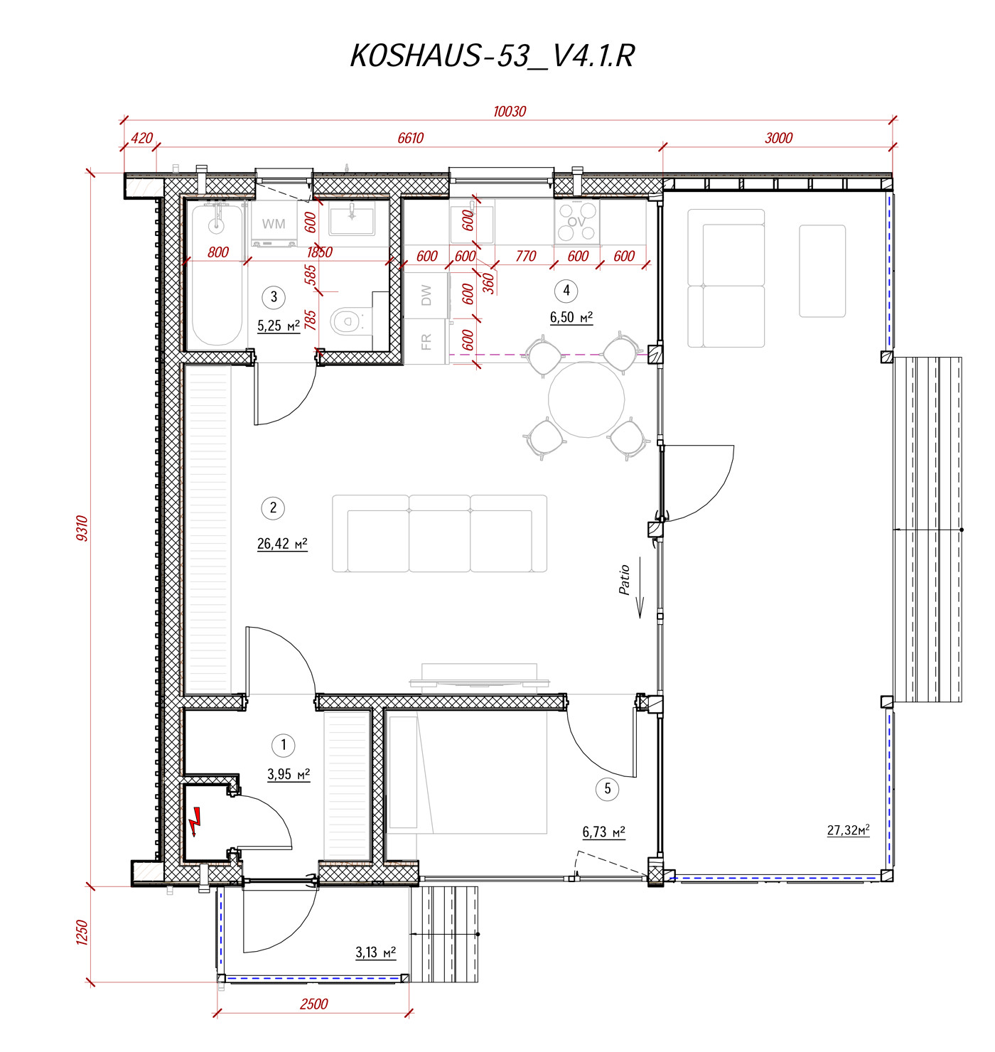 plan petite maison préfabriquée de 50m2 KOSHAUS VITHAUS plan petite maison préfabriquée de 50m2 KOSHAUS VITHAUS