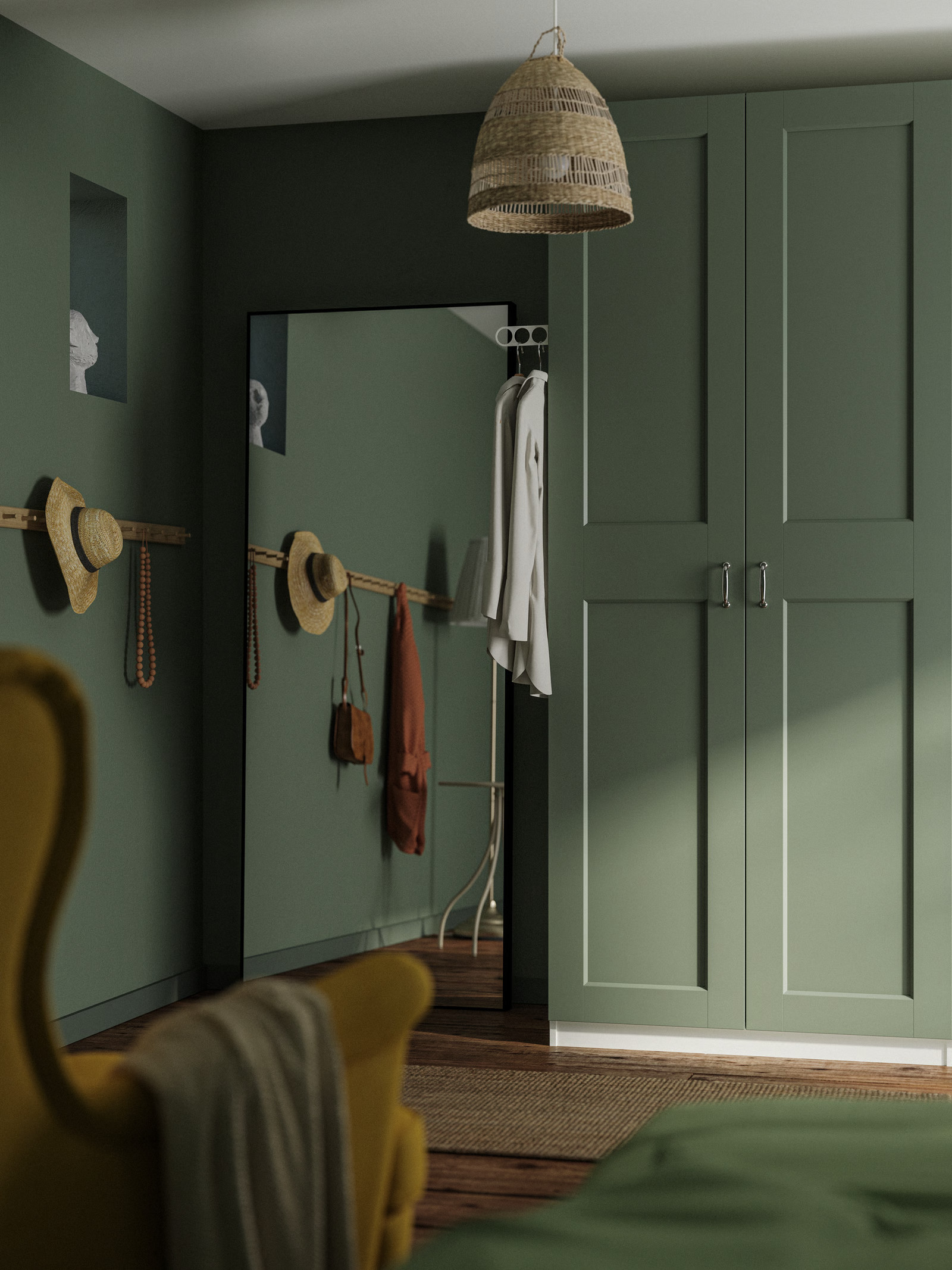 entrée avec armoire verte Ikea entrée avec armoire verte Ikea