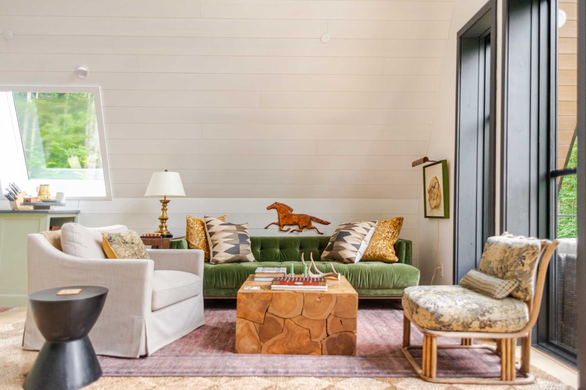 salon maison A-Frame Moonlight Mountain House
