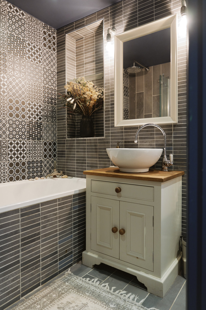 salle de bain carrelage marron style campagne chic salle de bain carrelage marron style campagne chic