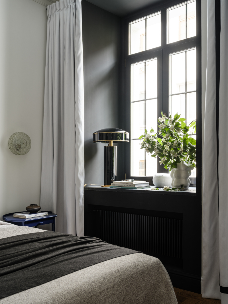 chambre noire et blanche appartement 27m2 style Chanel chambre noire et blanche appartement 27m2 style Chanel
