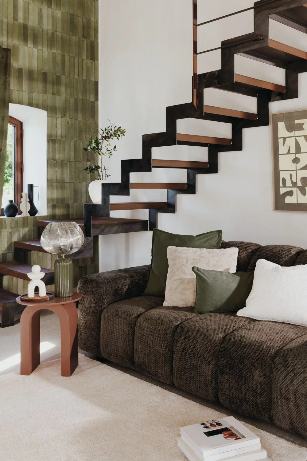 salon avec escalier nouvelle collection Atmosphera automne/hiver 2025/2026 salon avec escalier nouvelle collection Atmosphera automne/hiver 2025/2026