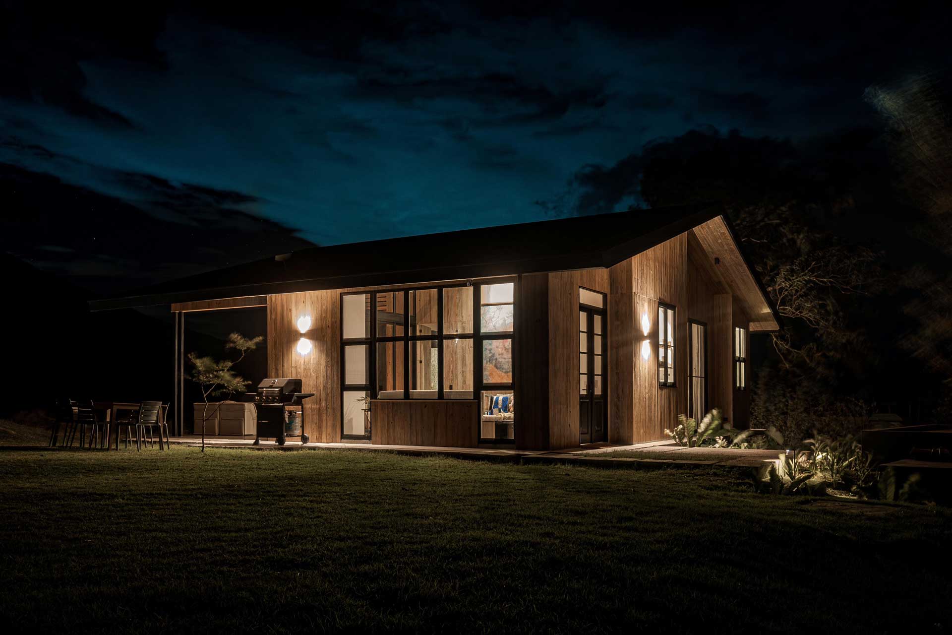 maison en bois vue nuit maison en bois vue nuit